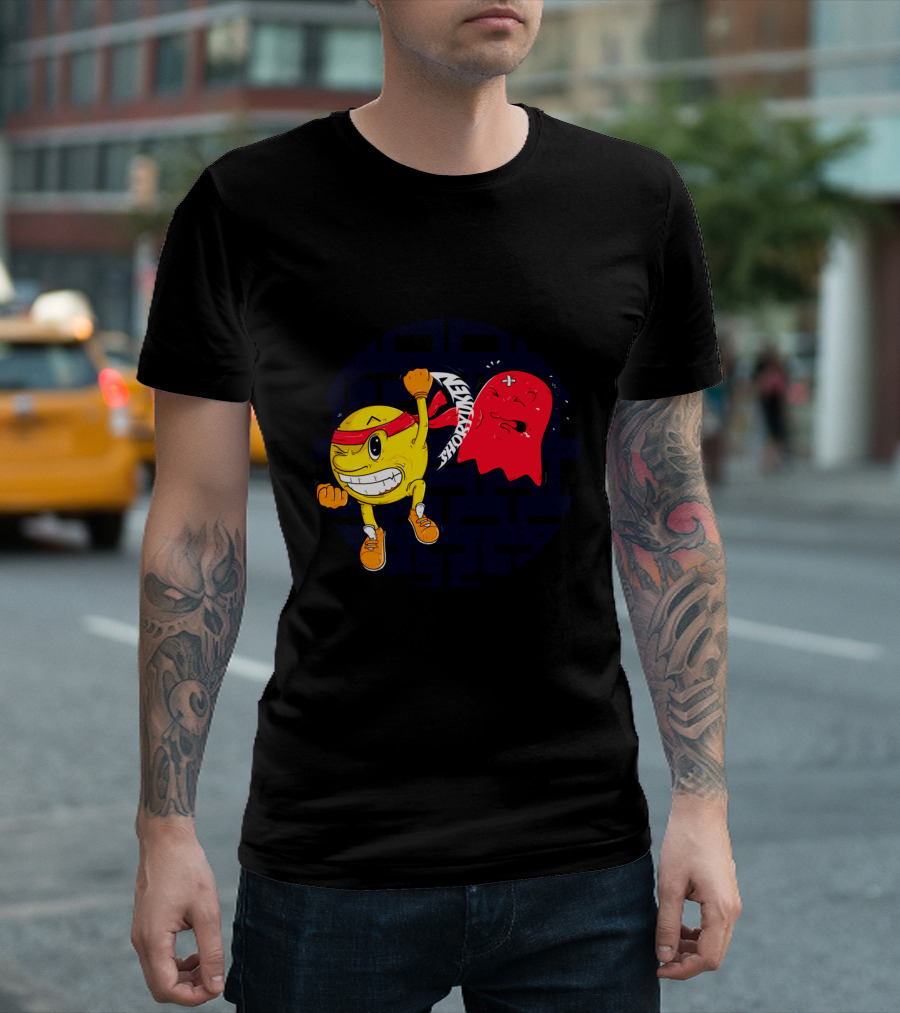 Shoryuken Pac-Man Fighting Ghost T-Shirt