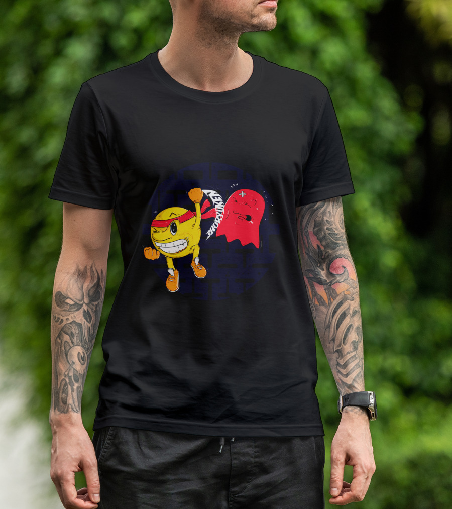 Shoryuken Pac-Man Fighting Ghost T-Shirt