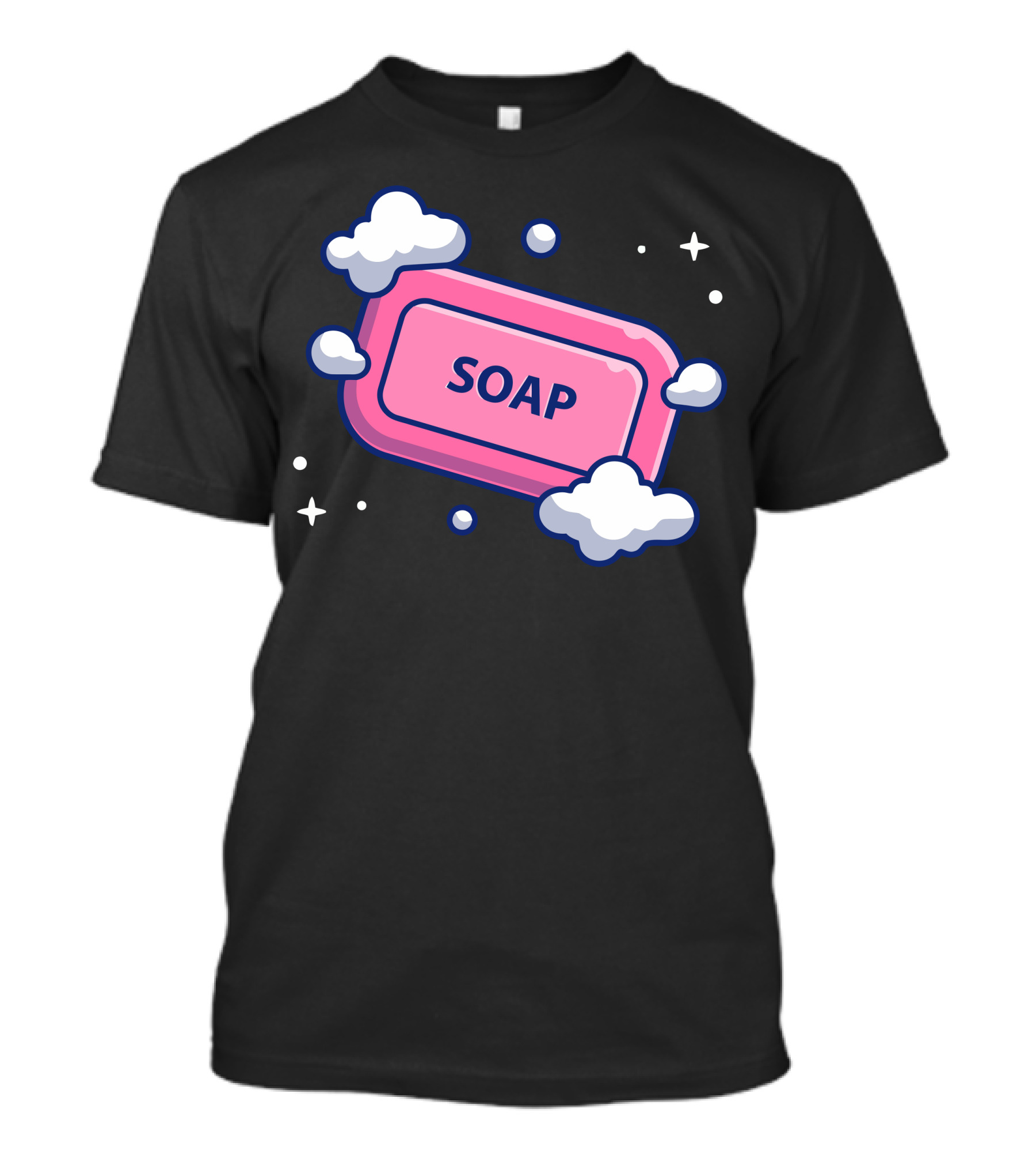 Soap With Froth Bubble Surrounded By Clouds And Stars T-Shirt