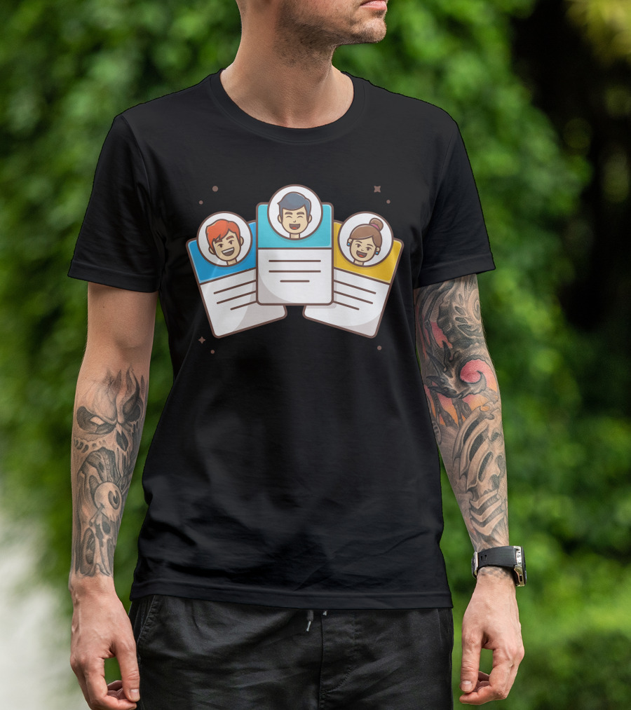Team Profile Card Character Trio T-Shirt