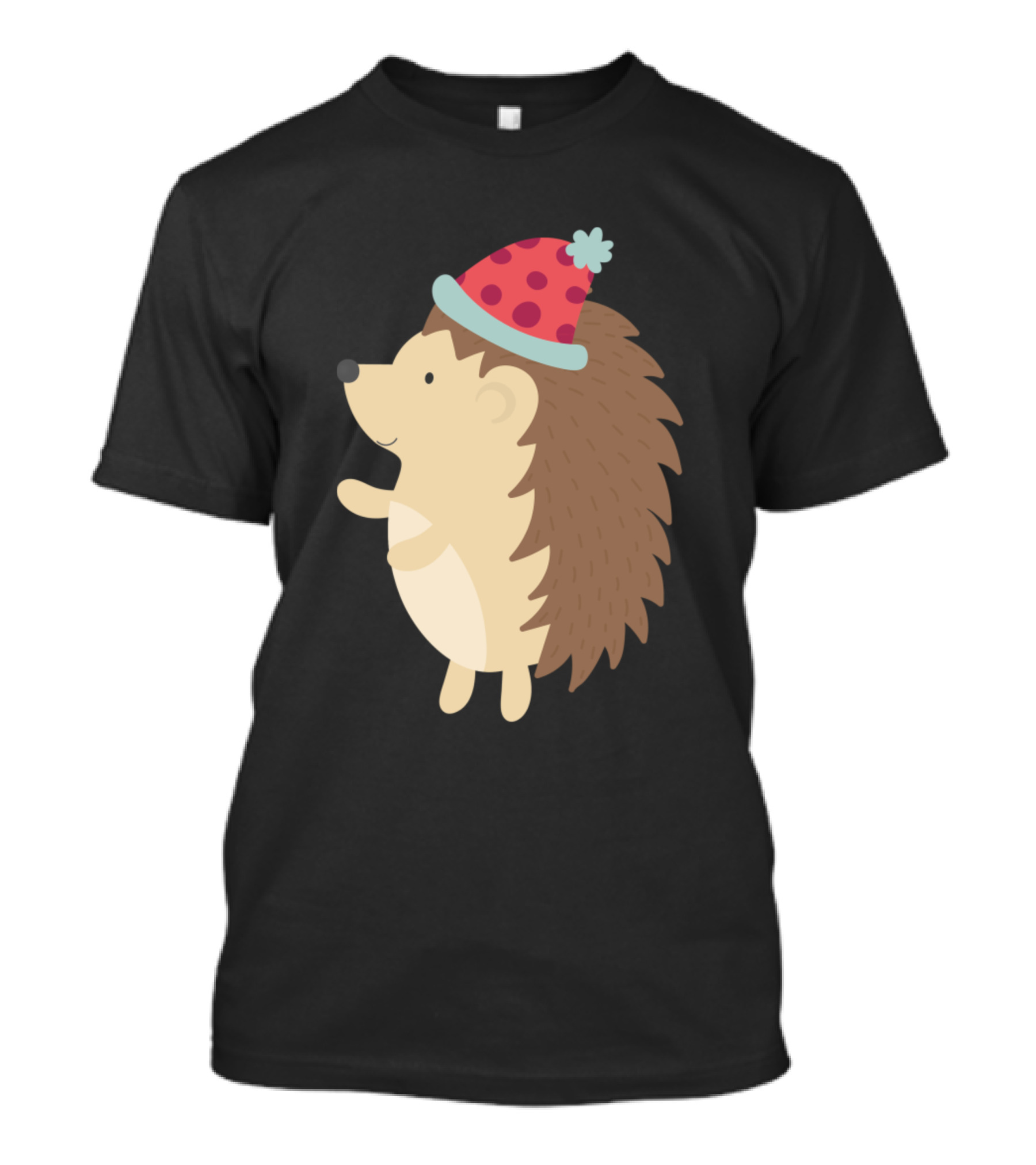 Amazing Woodland Happy Hedgehog Party Hat T-Shirt