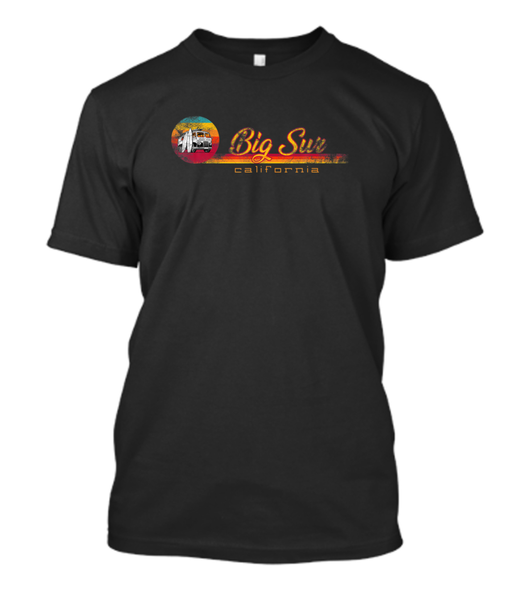 Big Sur California Vintage Van Surf Adventure T-Shirt