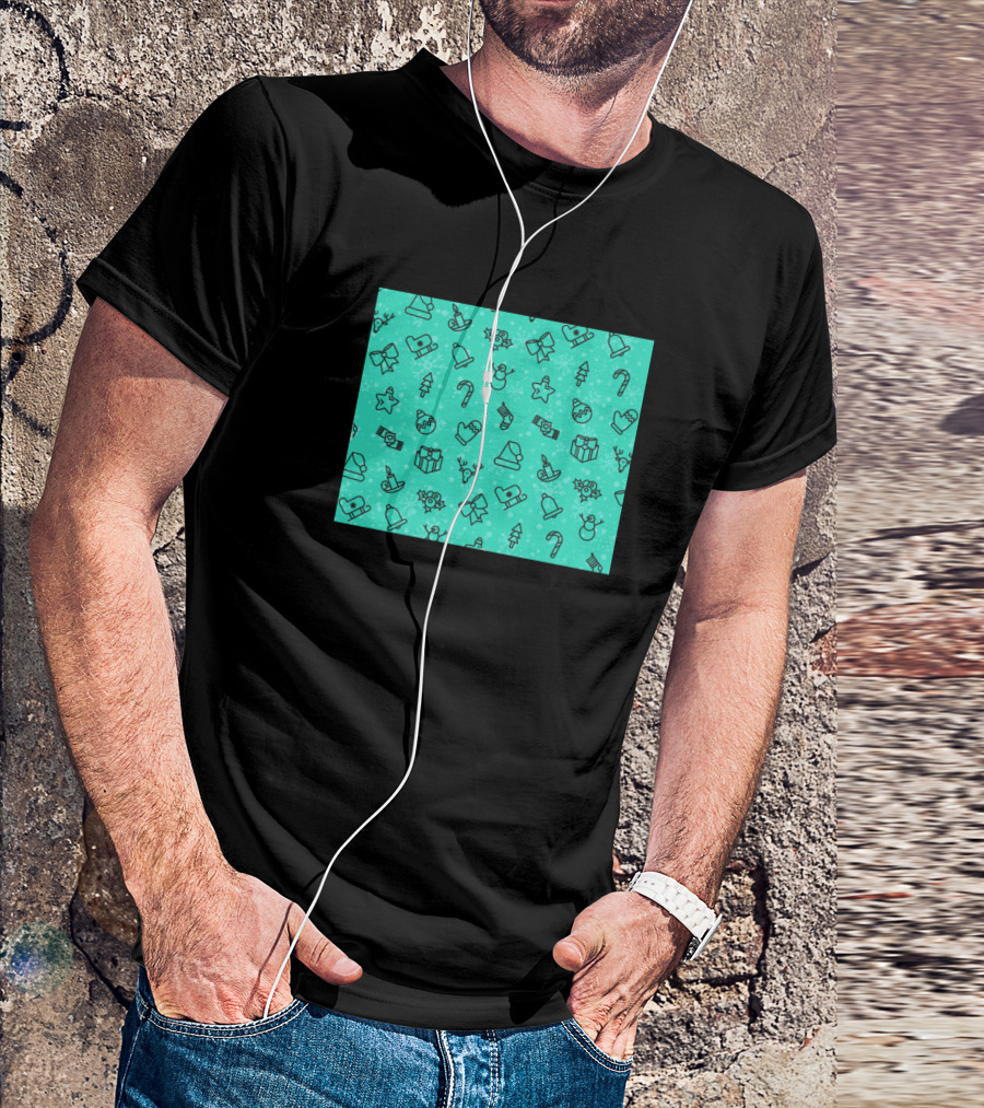 Christmas Tree Star Present Snowman Candy Cane T-Shirt