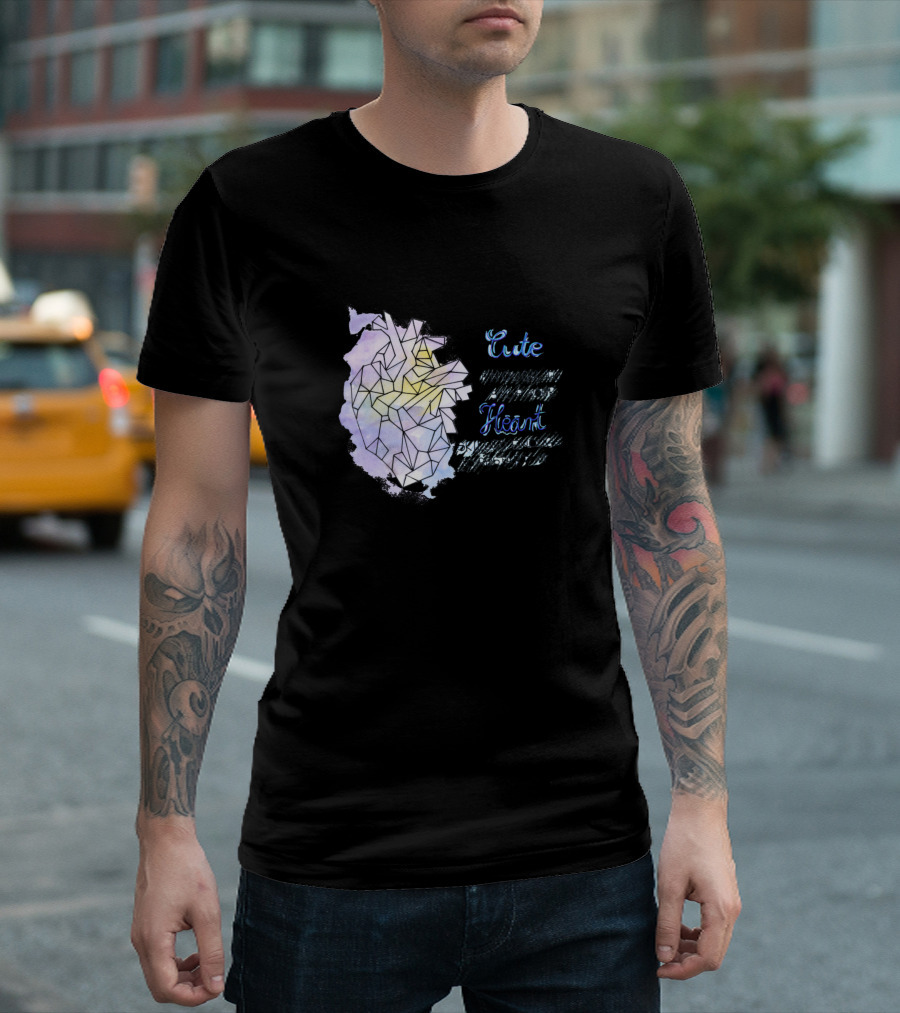 Cute Enough to Stop Your Heart Skilled Enough Geometric Heart T-Shirt