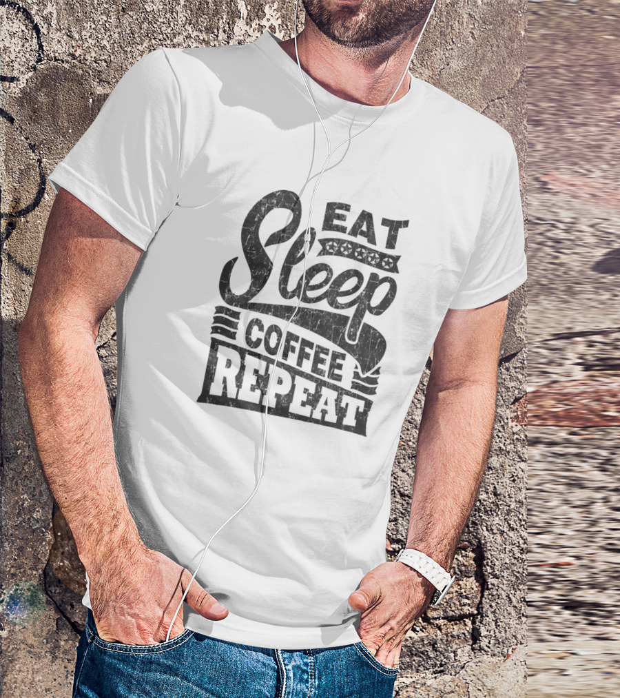 Eat Sleep Coffee Repeat Vintage T-Shirt