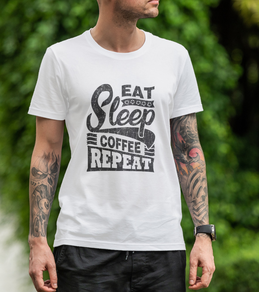 Eat Sleep Coffee Repeat Vintage T-Shirt