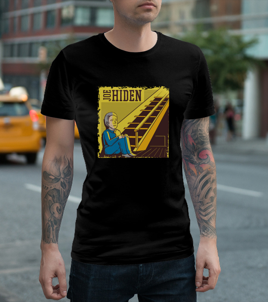 Joe Hiden Sitting By Airplane Steps T-Shirt