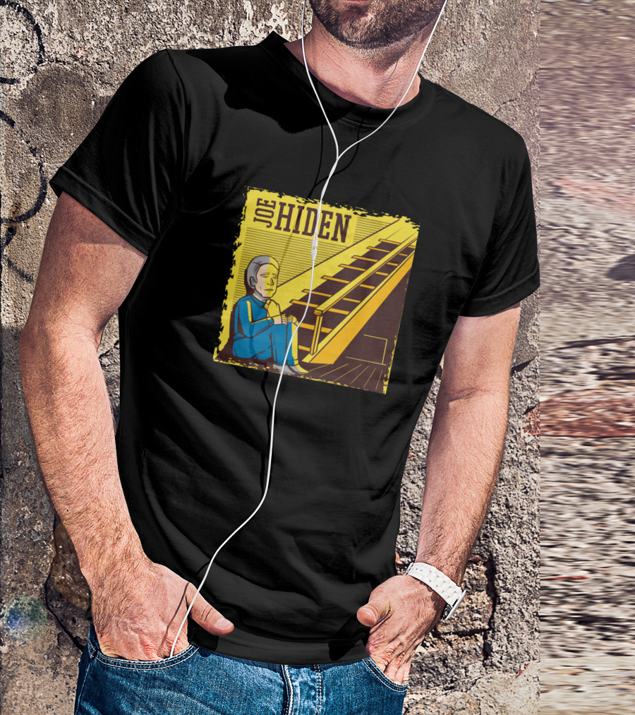 Joe Hiden Sitting By Airplane Steps T-Shirt