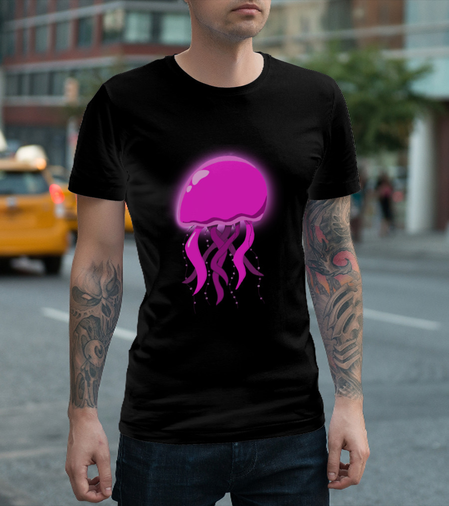 Medusa Neon Pink Jellyfish T-Shirt