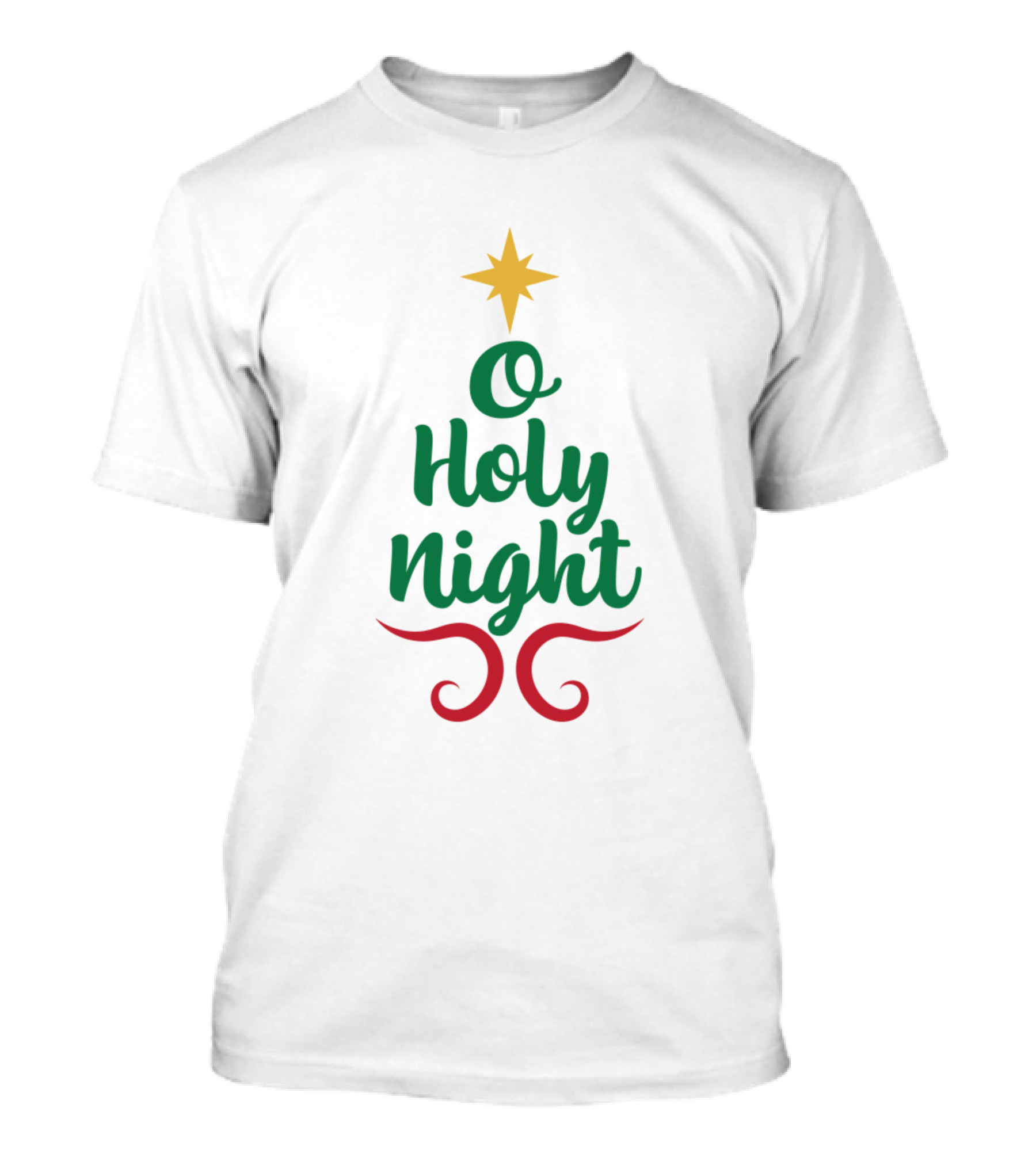 O Holy Night Christmas Tree Star T-Shirt