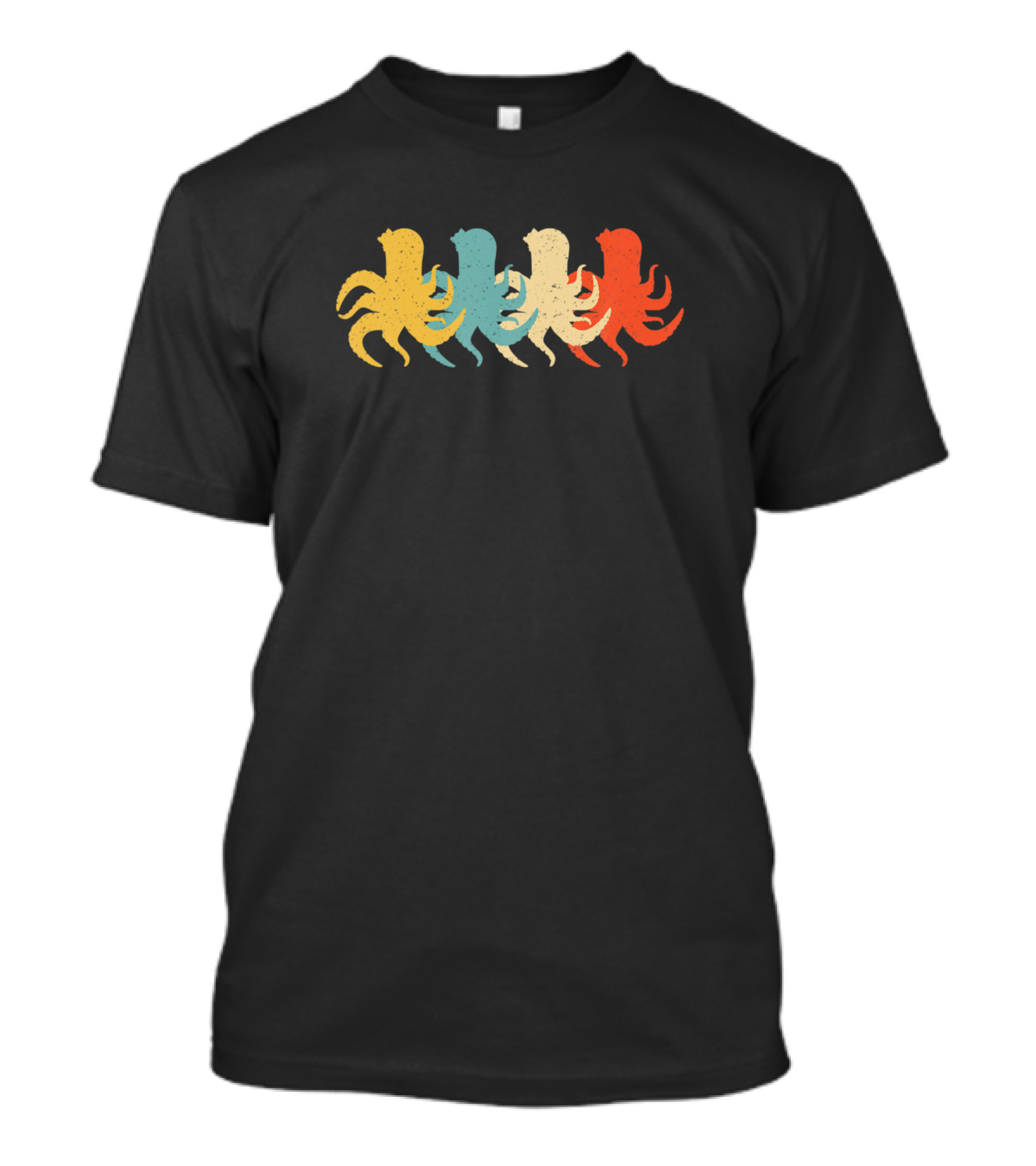 60s 70s Vintage Octopus Mollusc Animal Lover T-Shirt