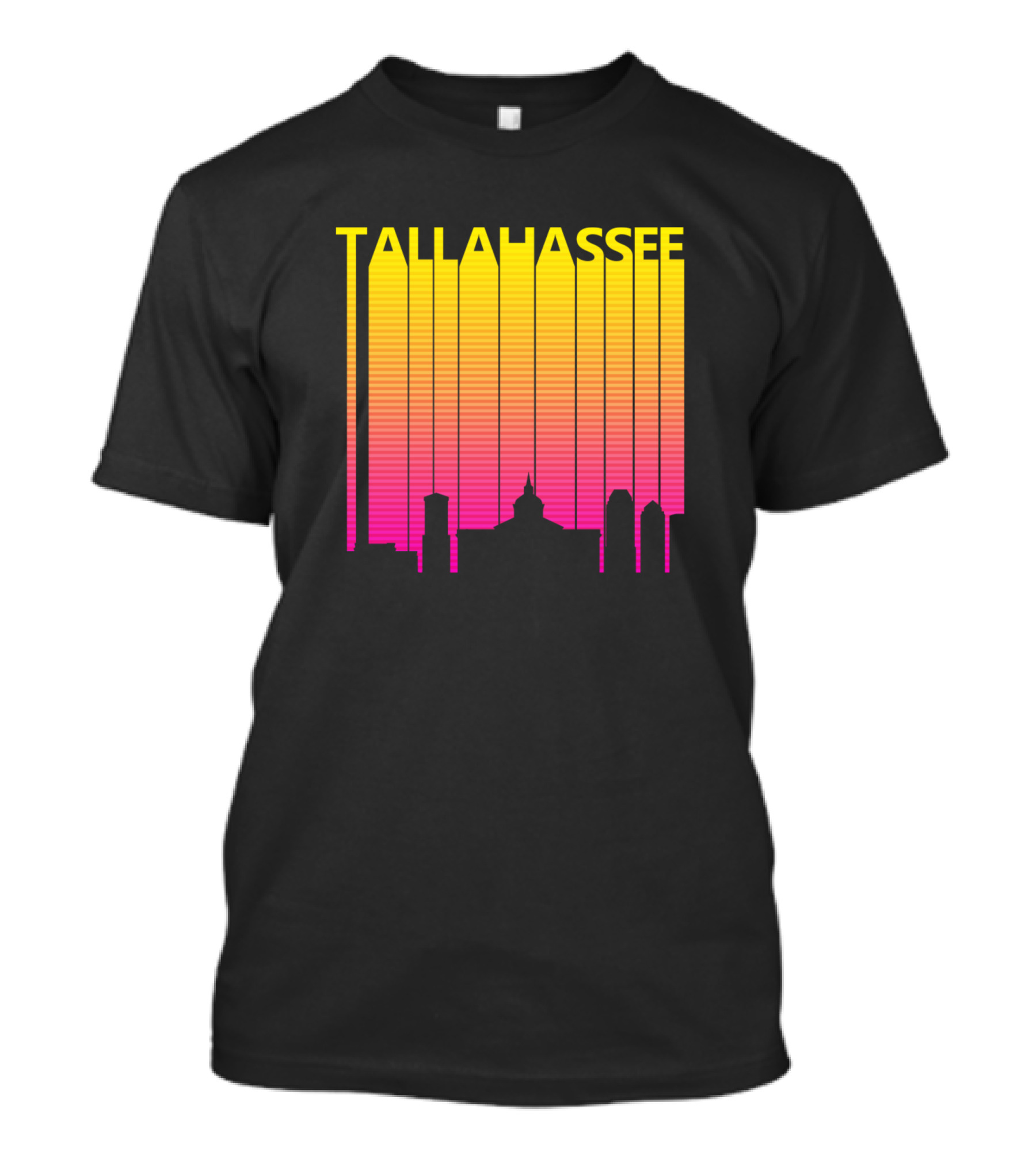 Tallahassee Skyline Retro 1980s Style Vintage Vibes T-Shirt