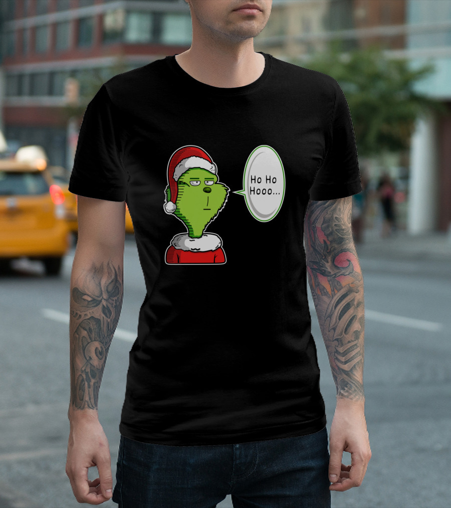 Saitama Grinch Ho Ho Hooo Santa Hat T-Shirt