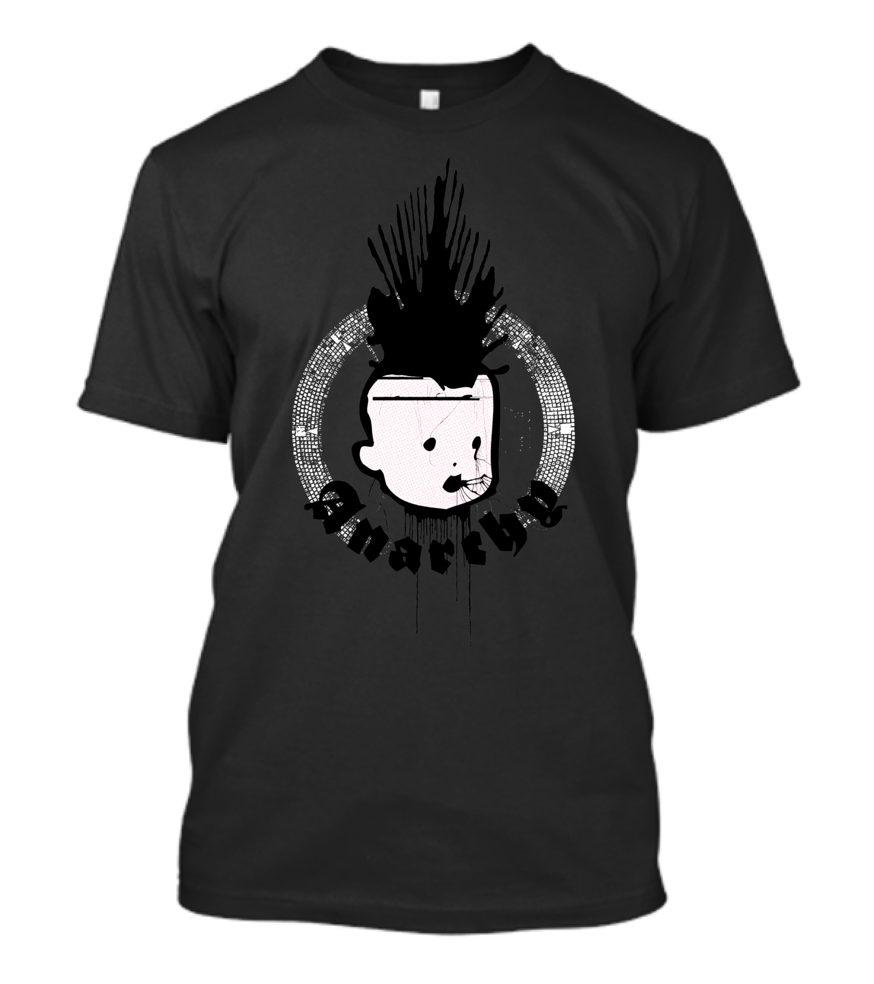Anarchy Punk Style Circular T-Shirt