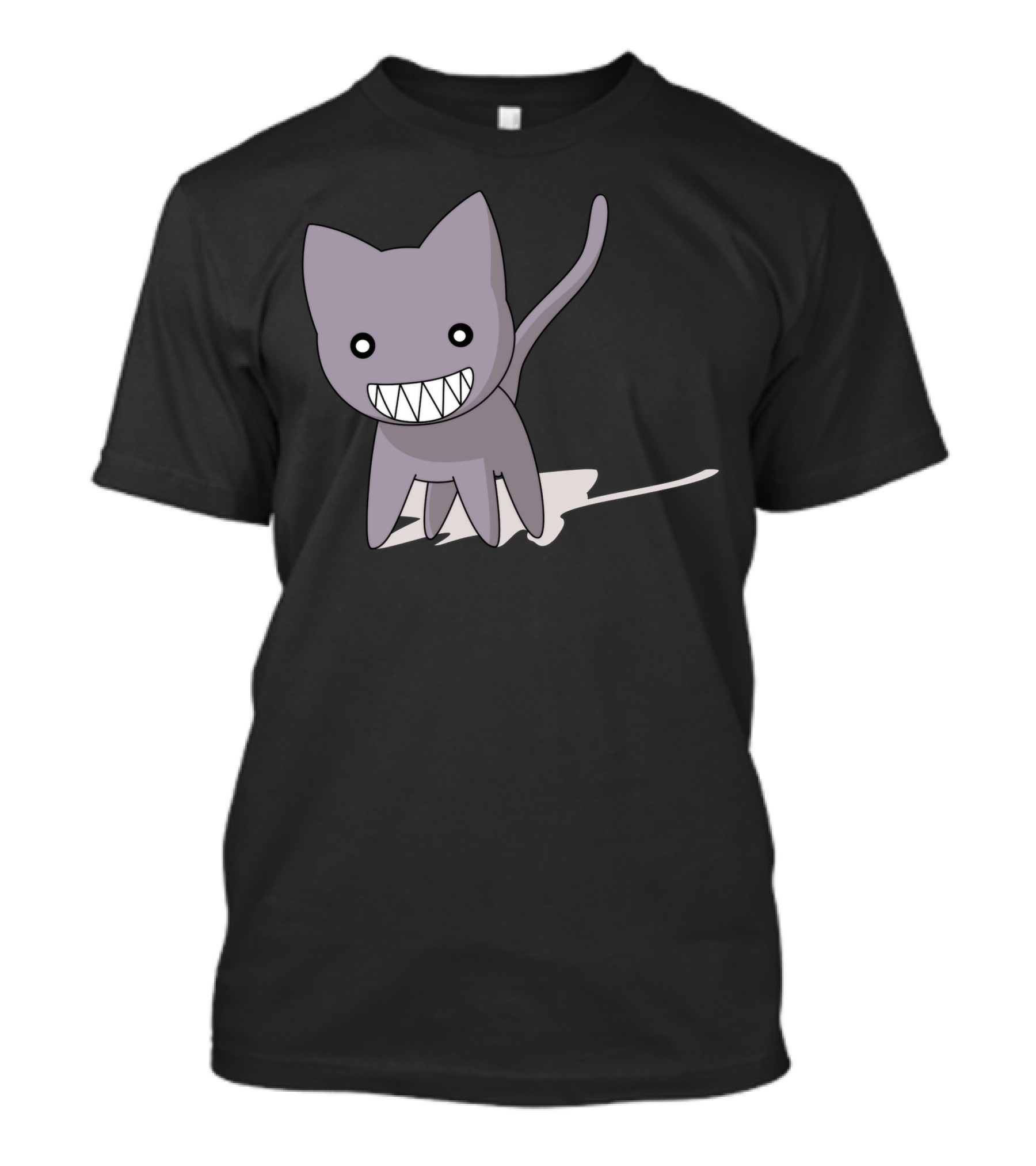 Chiyo Chichi Cat Azumanga Daioh Smiling Gray Character T-Shirt
