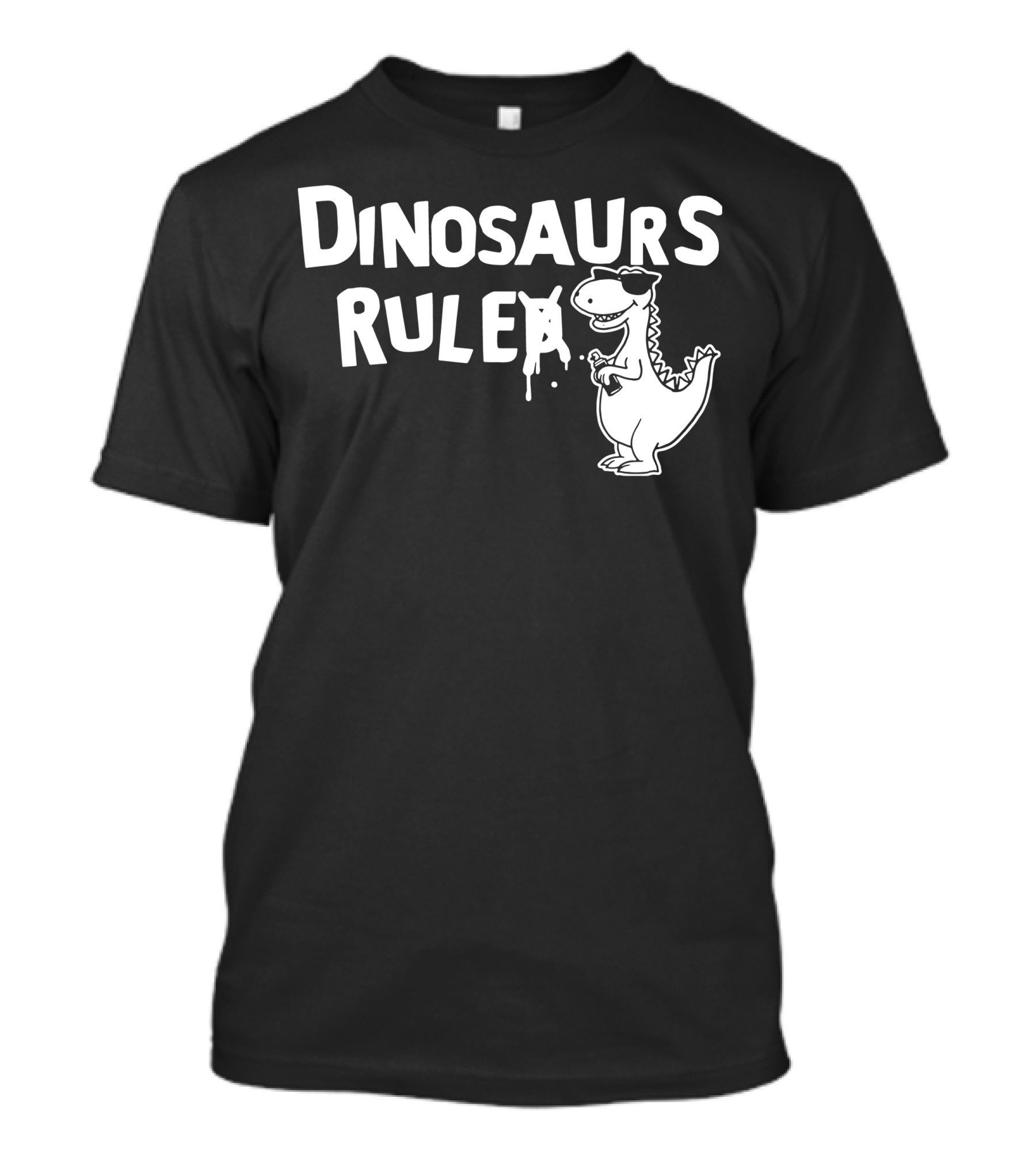 Dinosaurs Ruled Cartoon T-Rex With Sunglasses T-Shirt