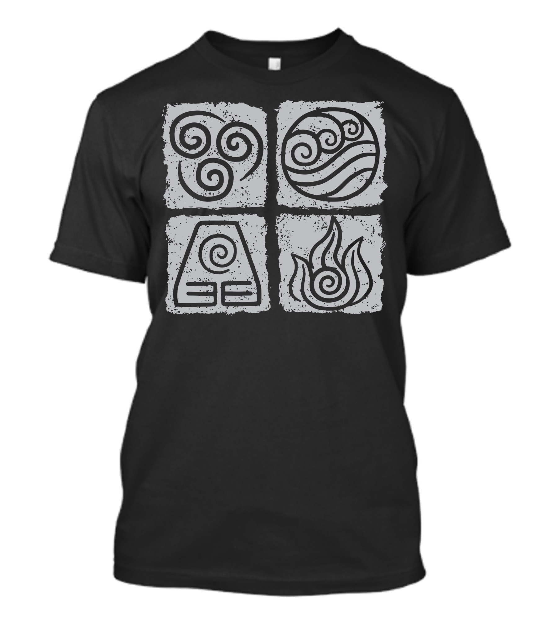Avatar Four Element Sigils Symbols Icons T-Shirt