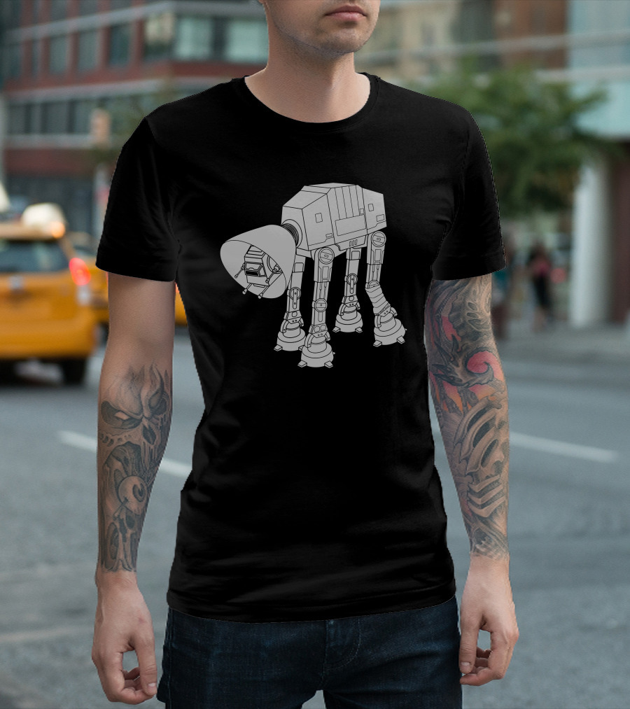 Battle Damage Star Wars AT-AT With Pylon Head T-Shirt