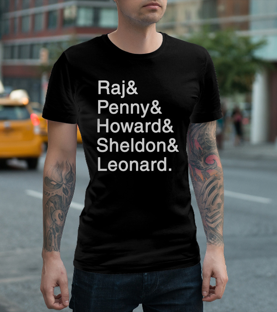 Raj Penny Howard Sheldon Leonard Big Theory List T-Shirt
