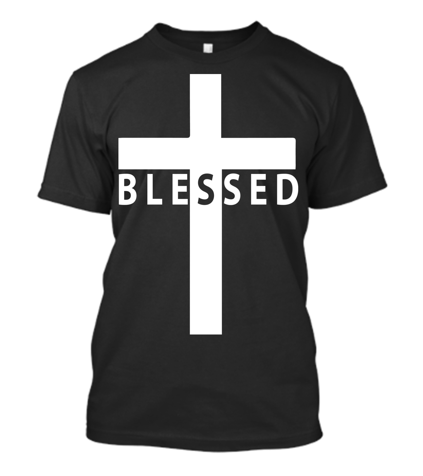 Blessed Cross Christian Symbol With Text T-Shirt