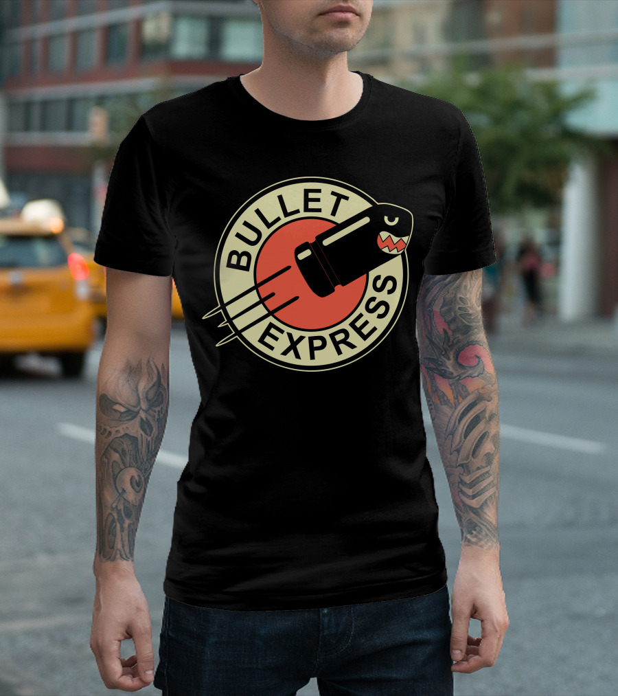 BULLET EXPRESS Retro Rocket Character T-Shirt