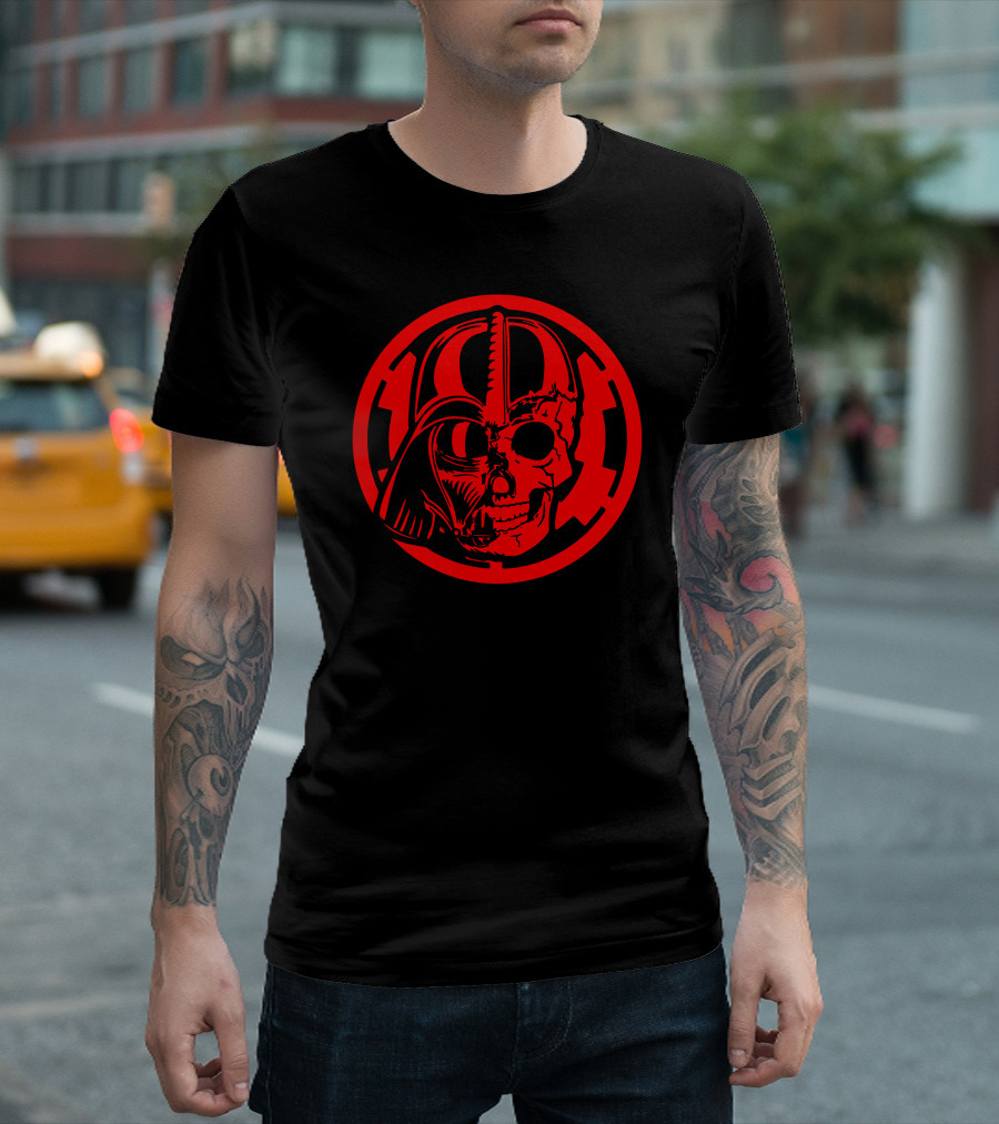 Darth Vader Skull Emblem Red Dark T-Shirt