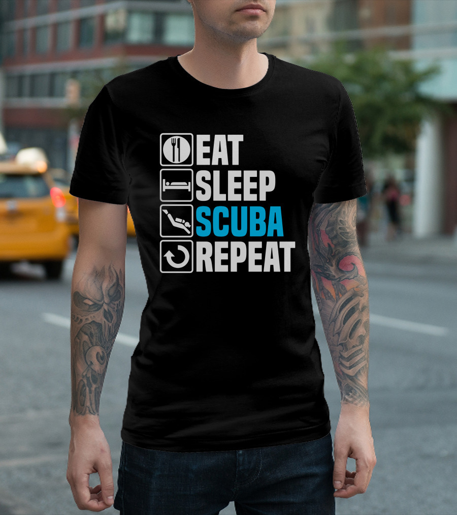 Eat Sleep Scuba Repeat T-Shirt