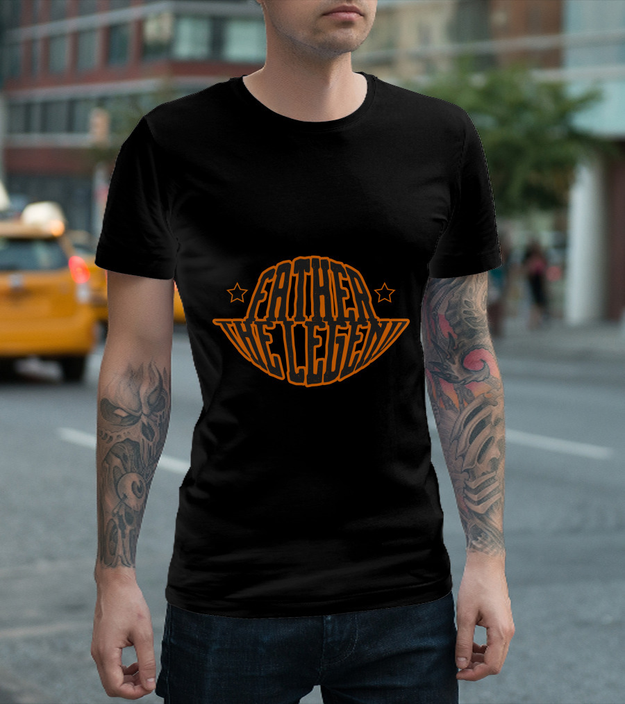 Father The Legend Retro Star T-Shirt