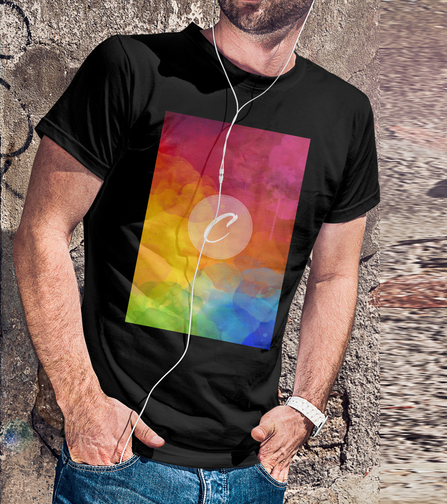 C Vibrant Rainbow Watercolor T-Shirt