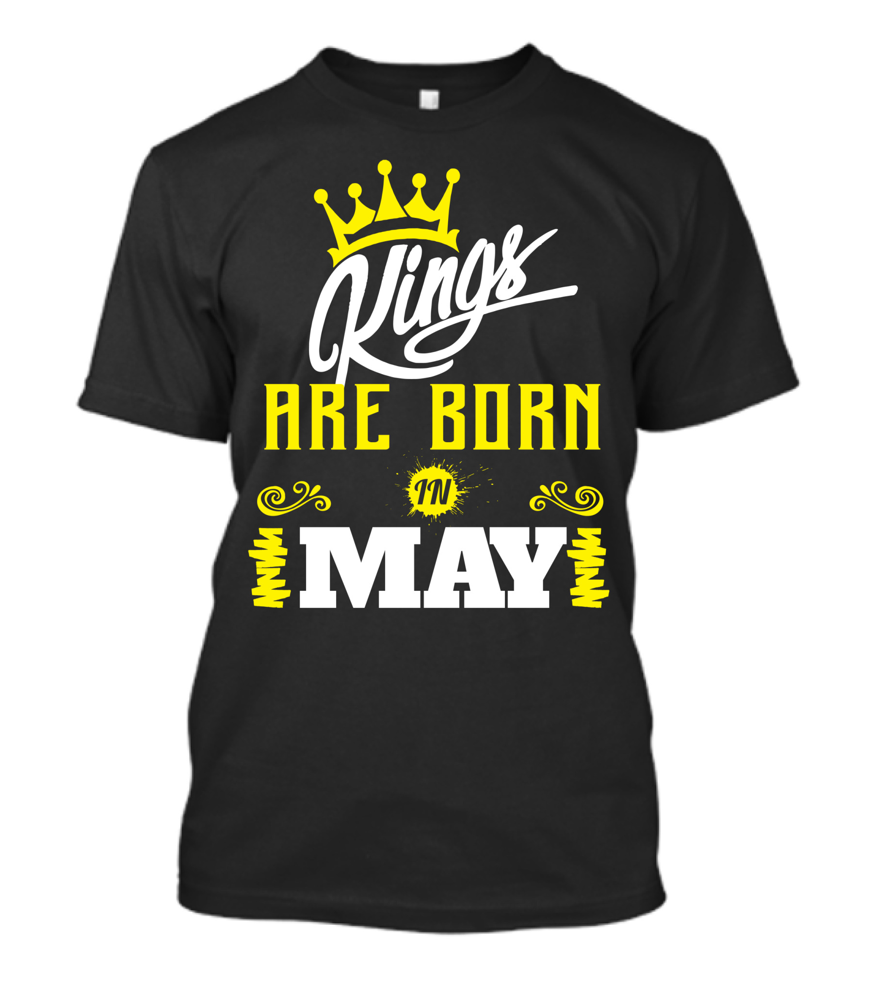Kings Are Born In May Crown Symbols T-Shirt