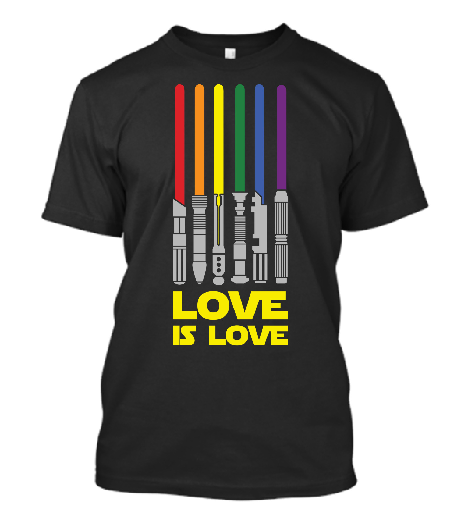 Love Is Love Lightsaber Rainbow T-Shirt