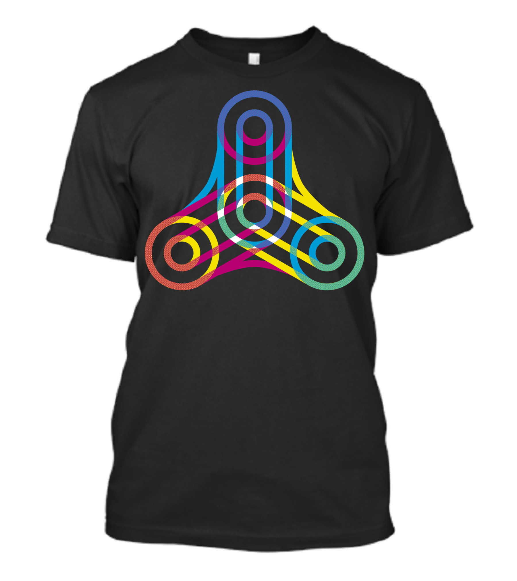 Never Win Colorful Geometric Spinner T-Shirt