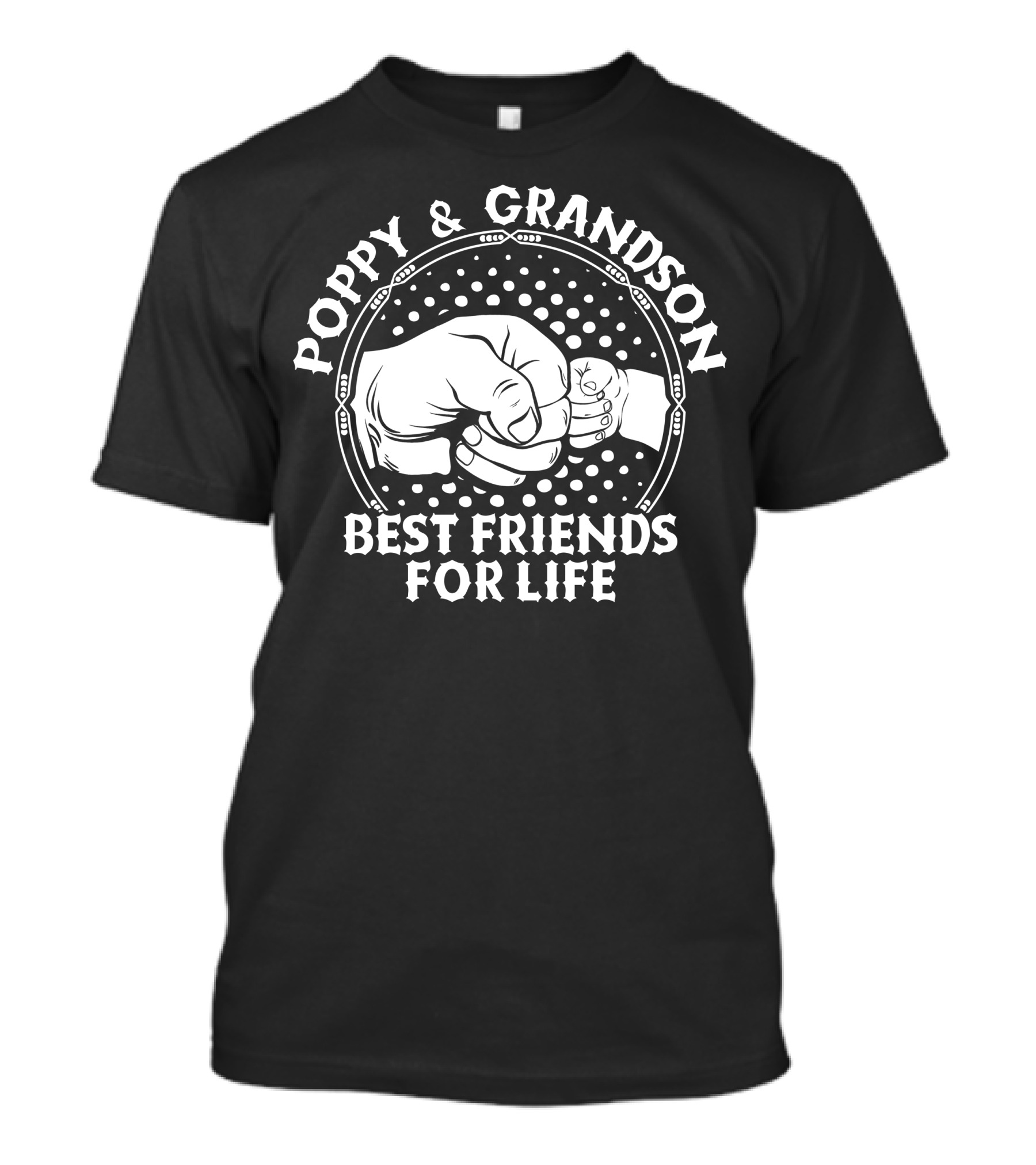 Poppy And Grandson Fist Bump Best Friends For Life T-Shirt