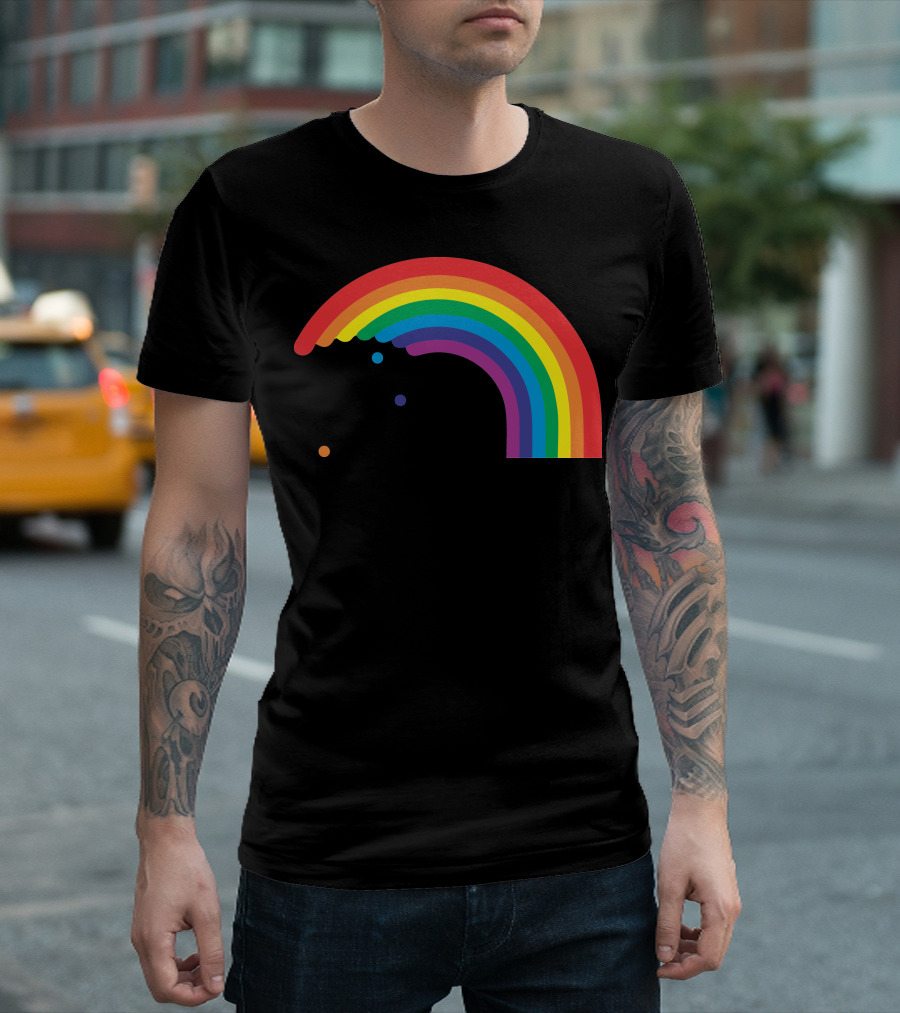 Rainbow Dripping Color Splash T-Shirt