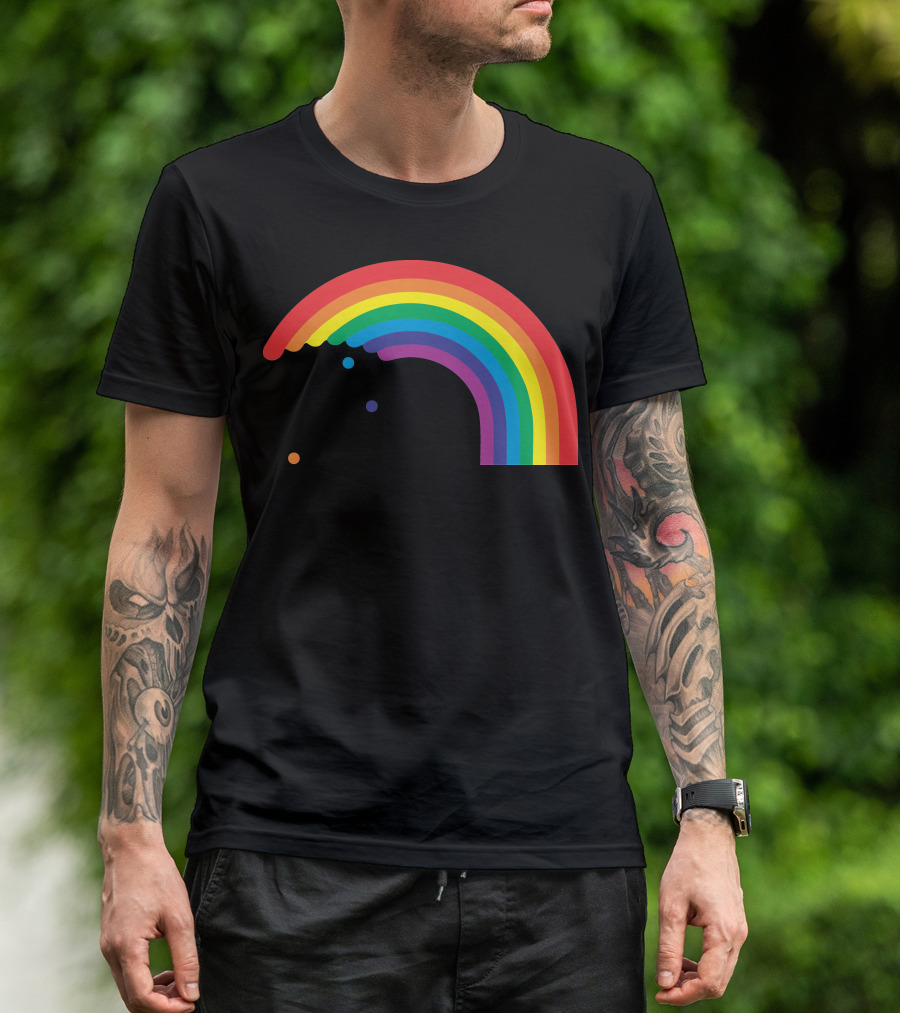 Rainbow Dripping Color Splash T-Shirt