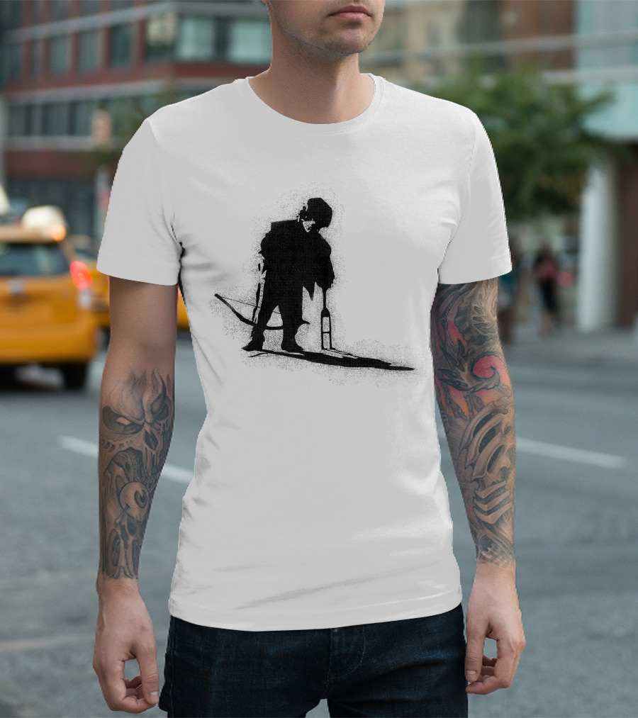 Dark Crossbow Figure With Beer Bottle T-Shirt