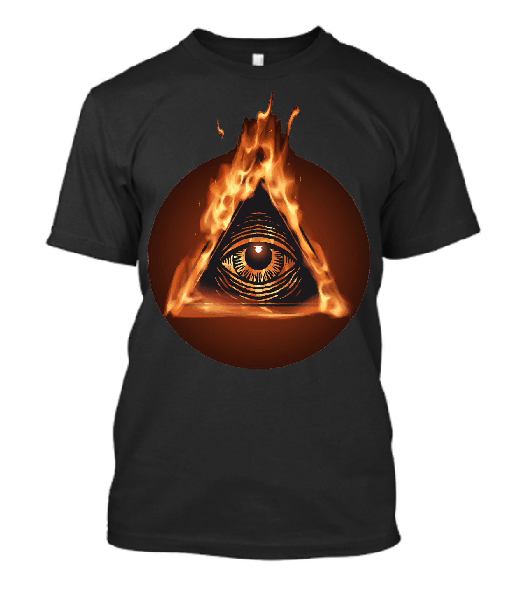 The All Seeing Eye In Fiery Triangle T-Shirt