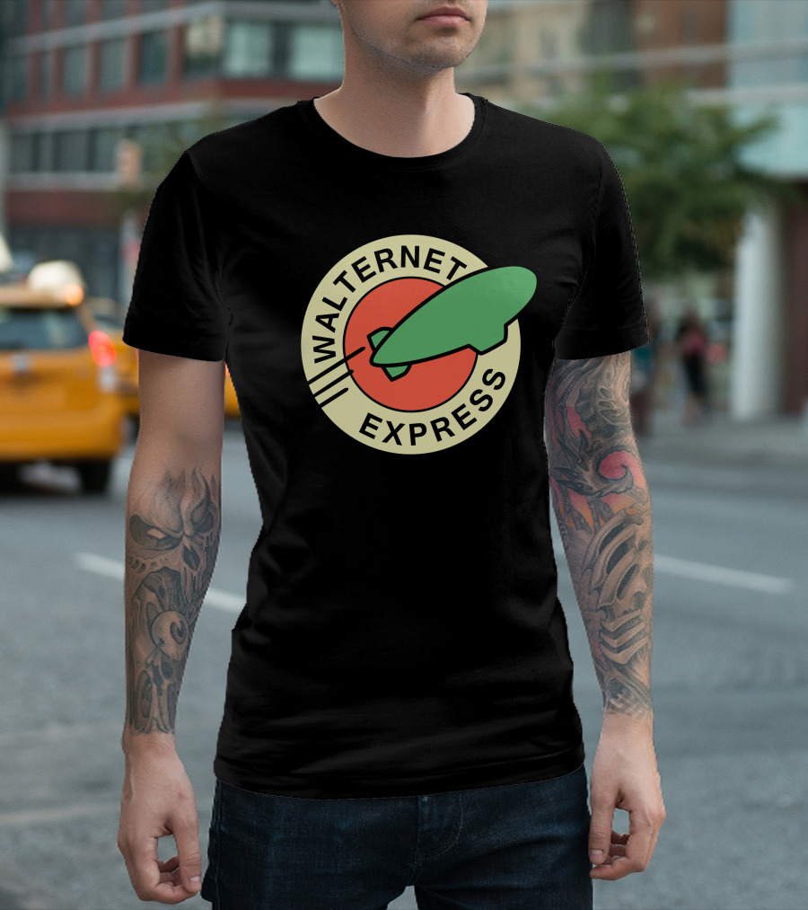 Walternet Express Green Airship Retro Emblem T-Shirt