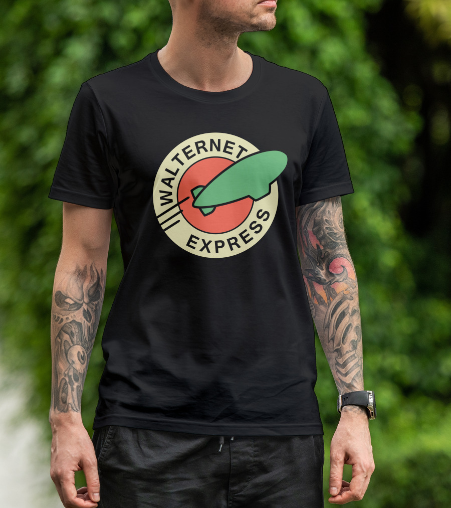 Walternet Express Green Airship Retro Emblem T-Shirt