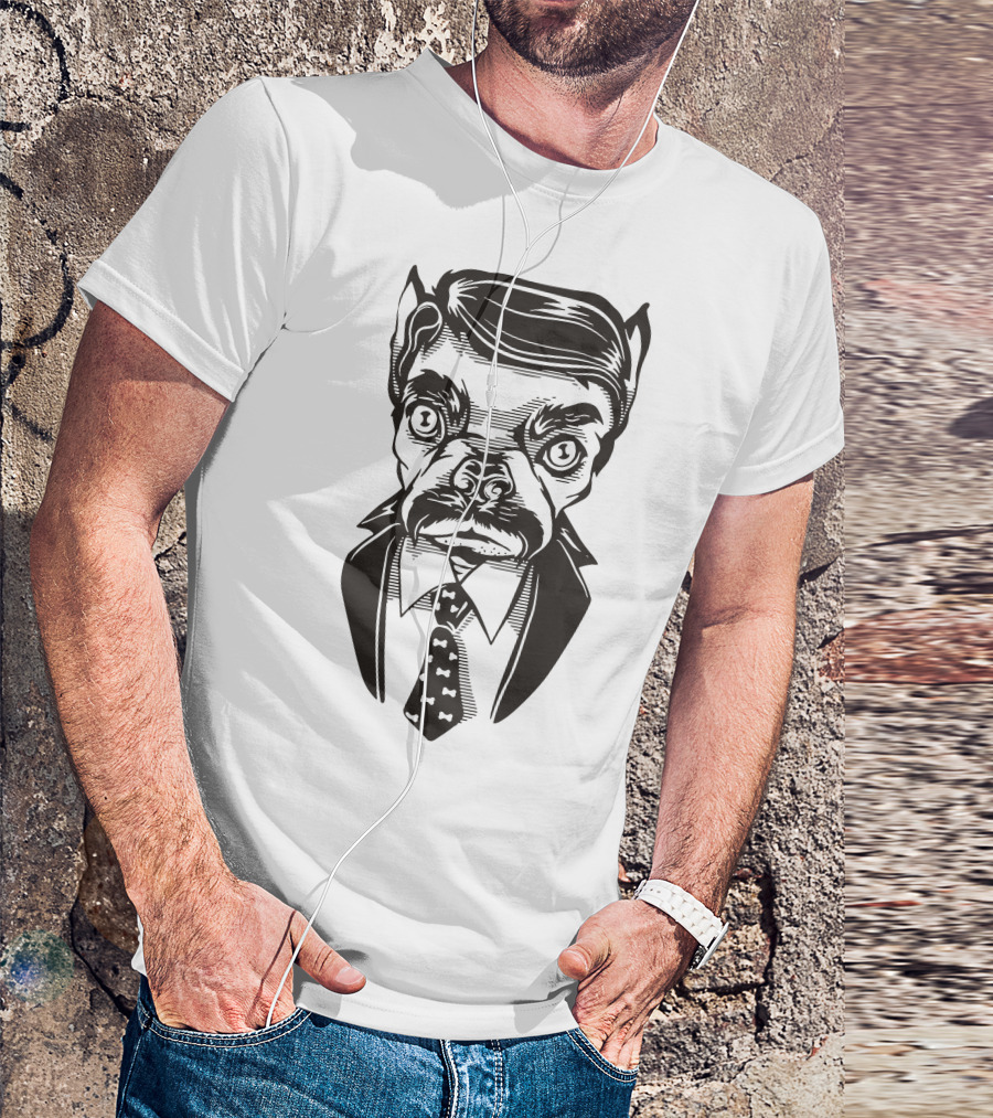 Canine Unit Bulldog Business Suit T-Shirt