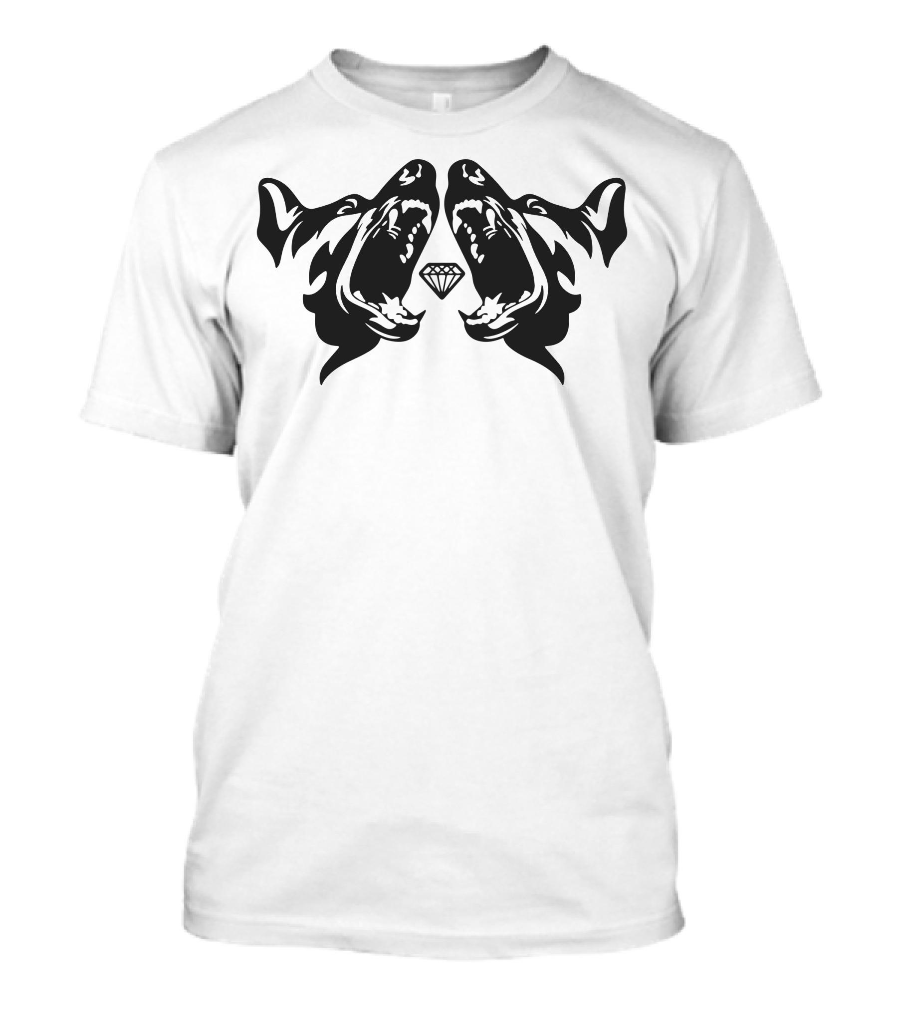 Diamond Fight Roaring Faces With Diamond T-Shirt