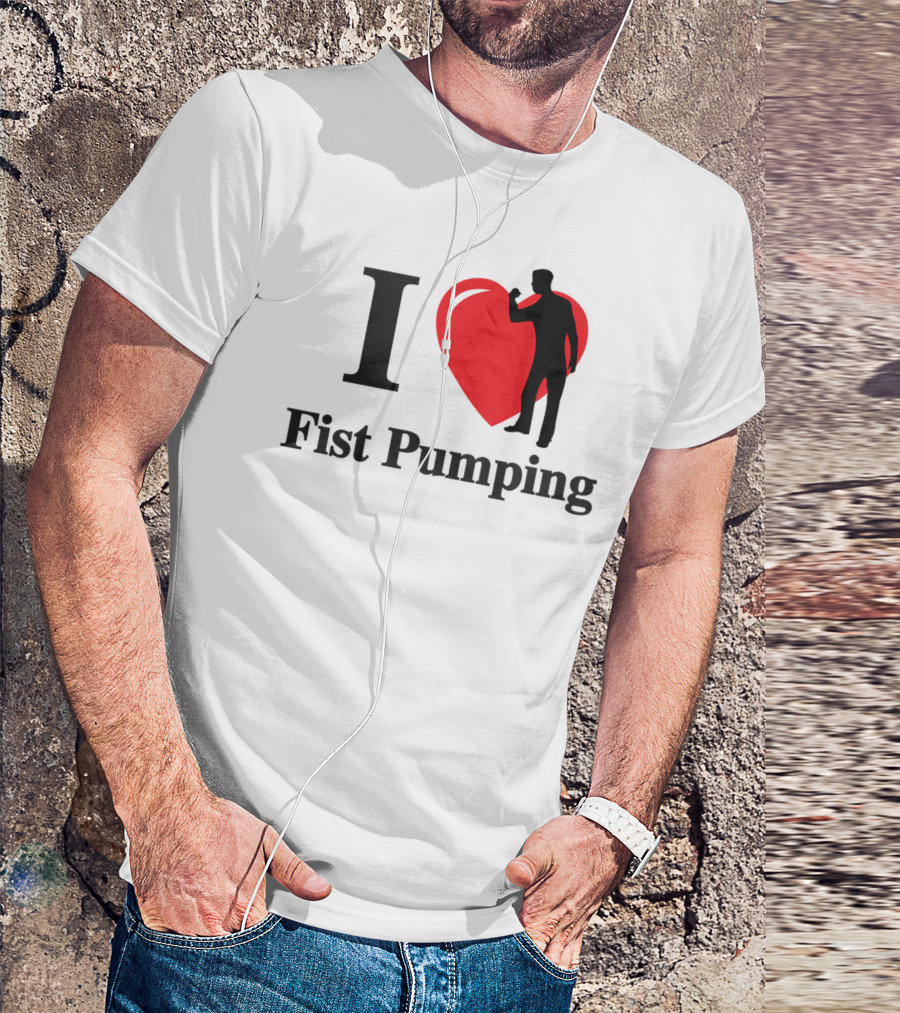 I Heart Fist Pumping Silhouette Enthusiast T-Shirt
