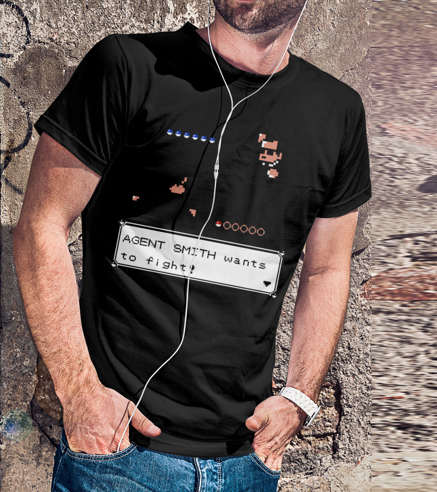 Agent Smith Wants To Fight Retro Battle Scene T-Shirt