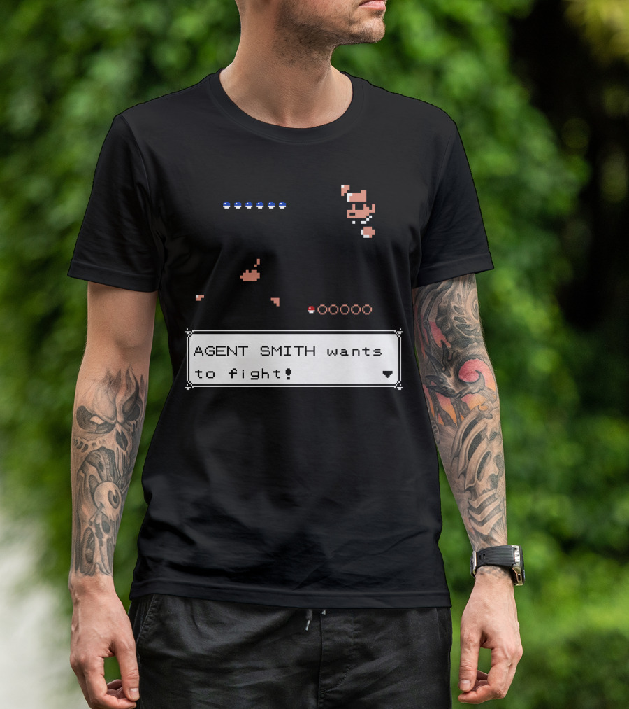 Agent Smith Wants To Fight Retro Battle Scene T-Shirt