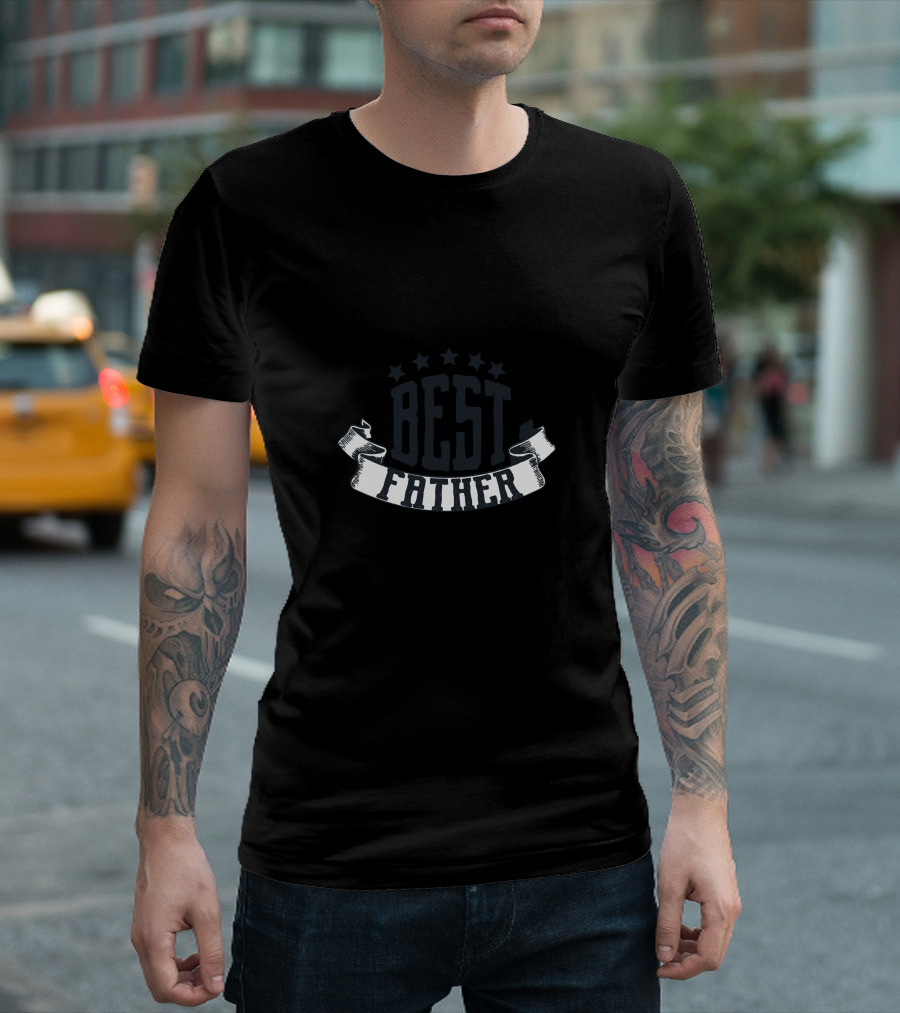 BEST FATHER Stars T-Shirt