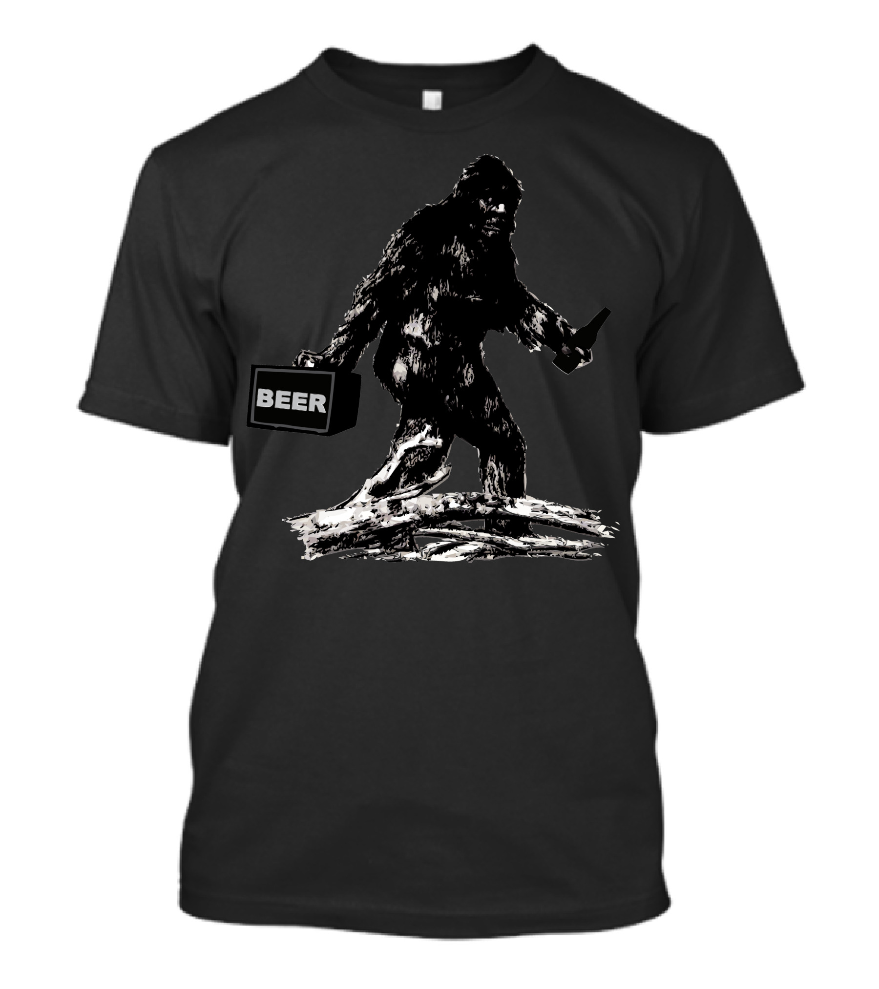 Bigfoot Carrying Beer T-Shirt
