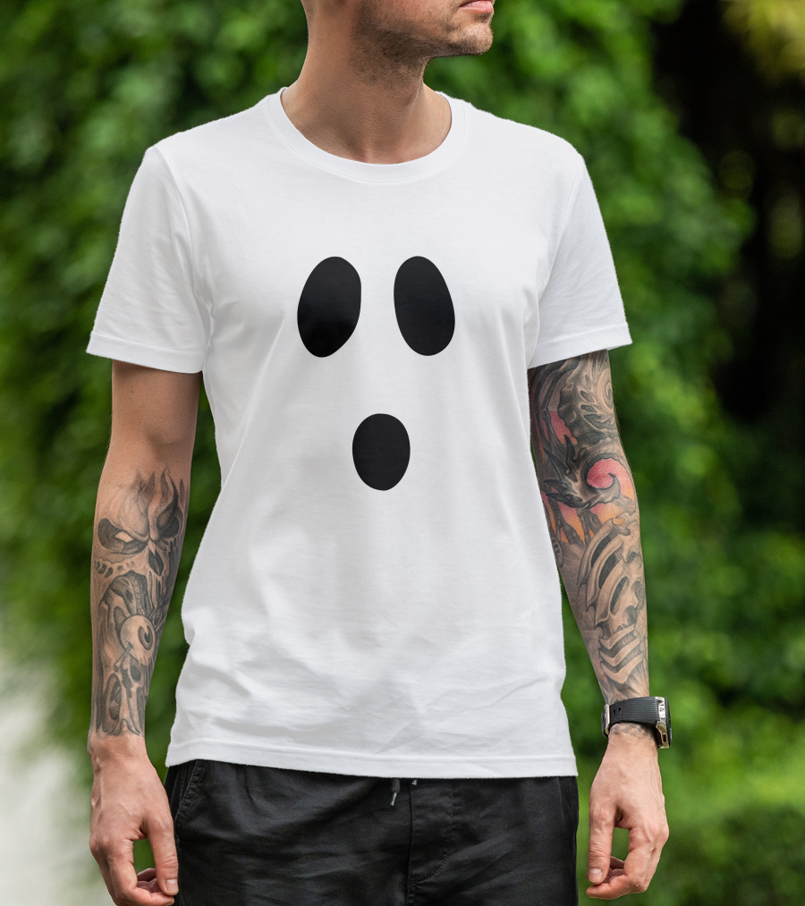 Boo Face Ghost Expression Halloween Classic T-Shirt