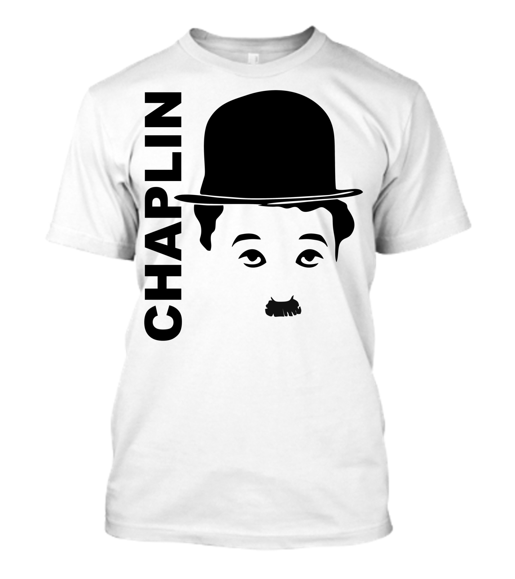 Chaplin Bowler Hat And Mustache T-Shirt