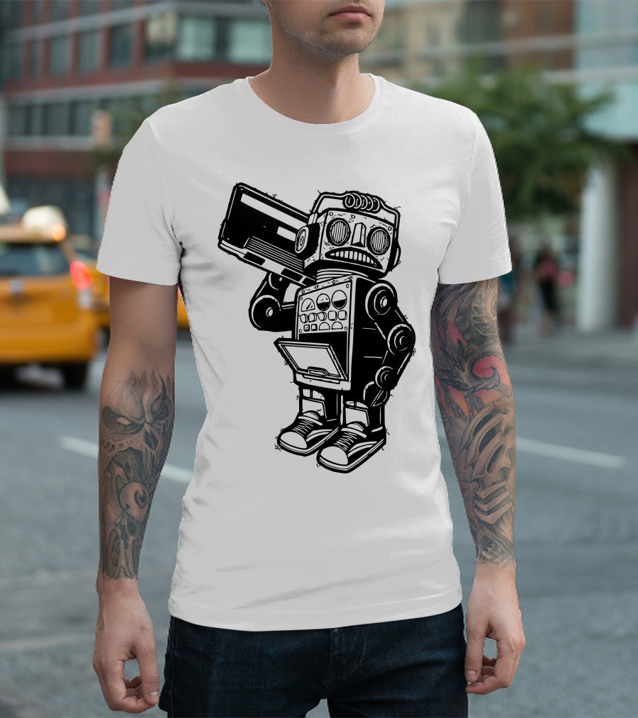 Dance Robot Boombox Music T-Shirt
