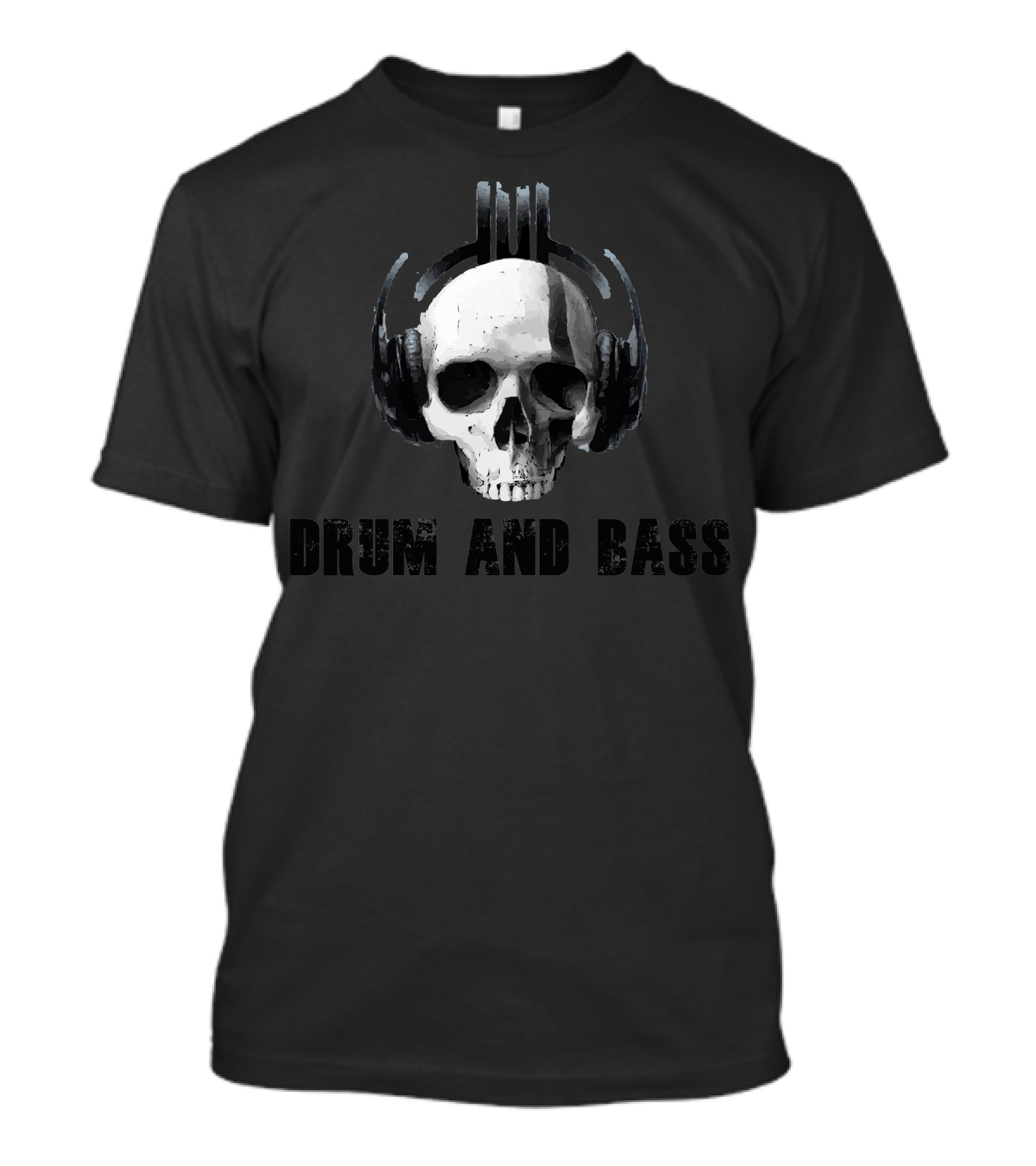 Drum And Bass Skull Headphones T-Shirt